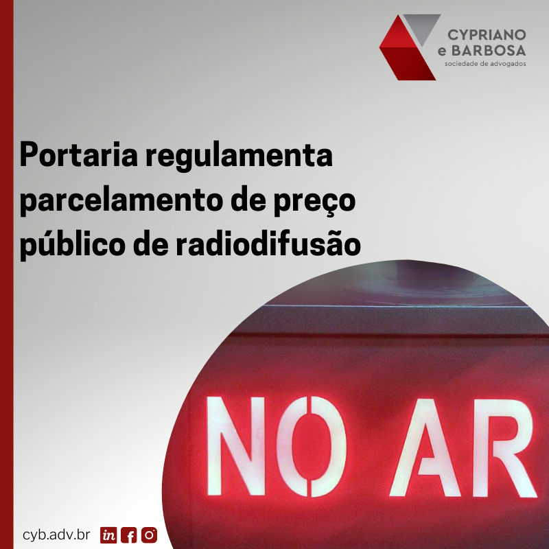 parcelamento de preço público de radiodifusão